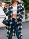 Plaid Button Up Long Sleeve Shacket