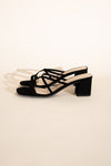 CRIMP-S MULE SANDAL HEELS