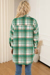 Plaid Dropped Shoulder Shirt Jacket