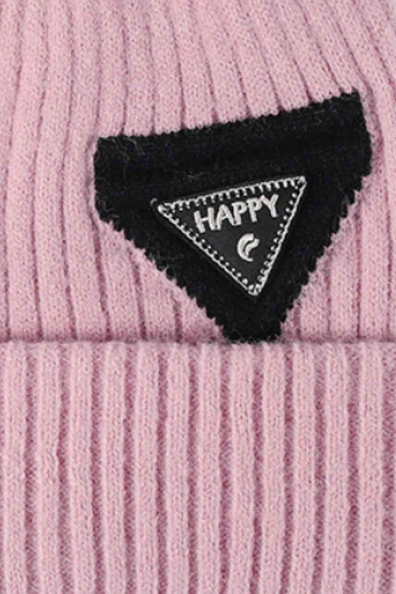 HAPPY Contrast Beanie