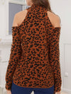 Leopard Cold-Shoulder Sweater