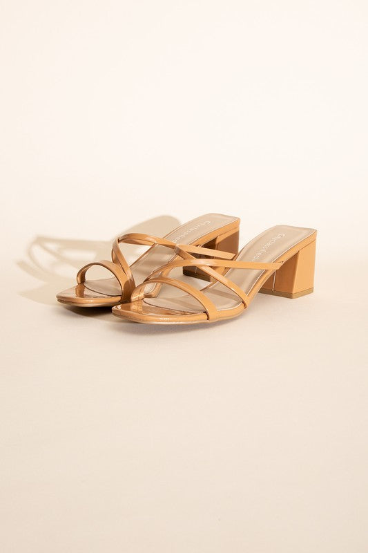 CRIMP-S MULE SANDAL HEELS