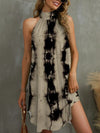 Tie-Dye Grecian Neck Dress