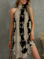 Tie-Dye Grecian Neck Dress