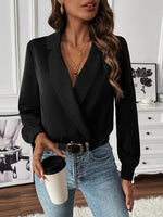 Surplice Long Sleeve Top