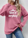 Letter Graphic Round Neck Sweatshirt