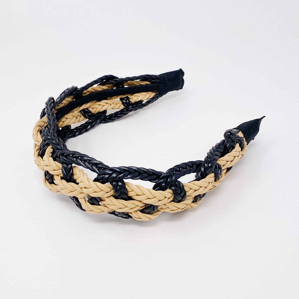 Vegan Leather Braided Headband