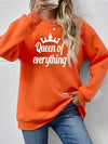 Letter Graphic Round Neck Sweatshirt