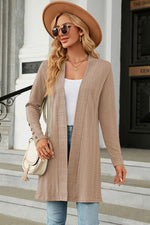 Open Front Long Sleeve Cardigan