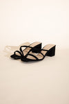 CRIMP-S MULE SANDAL HEELS