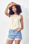 Sleeveless Round Neck Top