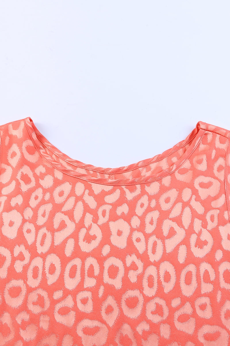 Sweet Days Leopard Round Neck Tank