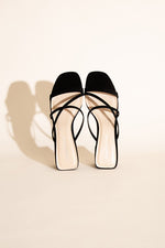 CRIMP-S MULE SANDAL HEELS