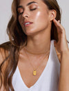 18K Gold-Plated Stainless Steel Double-Layered Necklace