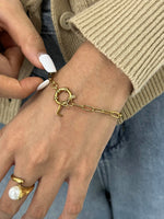 18K Gold-Plated Stainless Steel Letter L Bracelet