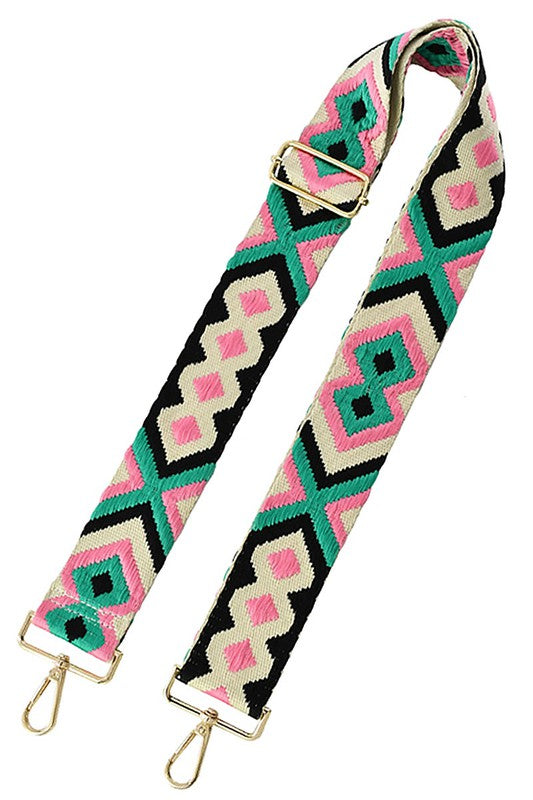 2 Inch Wide Aztec Tribal Pattern Purse Strap