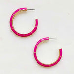 Candy Drop Colored Hoop Earrings